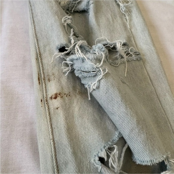 Levi’s 501 White Oak Cone 30 Light Wash Jeans Distressed Destroyed Y2K Retro 90s - Picture 4 of 10